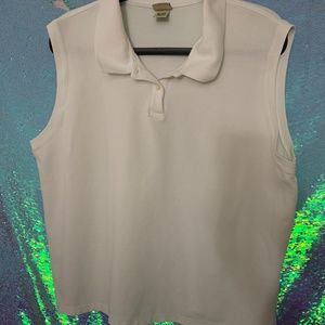*CLEARANCE* LL. Bean WMN Sz 2X Wht Sleeveless Polo